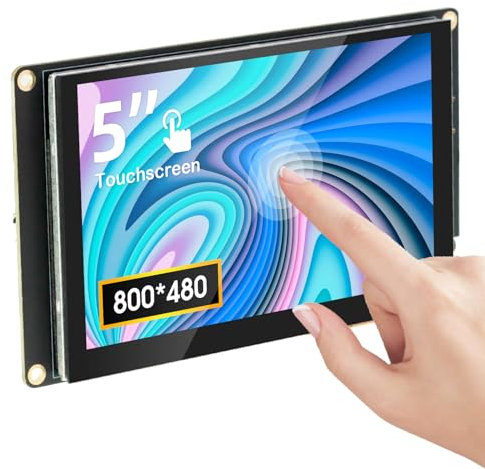 ELECROW Touchscreen Monitor für Raspberry Pi, 5 Zoll Mini Monitor 800×480 HD IPS Raspberry Pi Display Kompatibel mit Raspberry Pi 5/4/3/2/1, PC, Jetson Nano