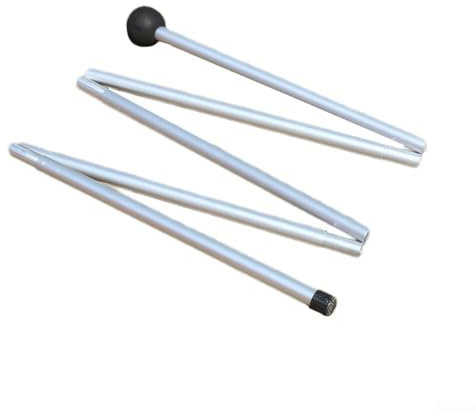 URPIZY Zeltplanenstangen, 1,6/2 m, Teleskop, verstellbar, Aluminium, Camping-Markisenstangen, Zeltzubehör (spitzer Kopf, 2 m)