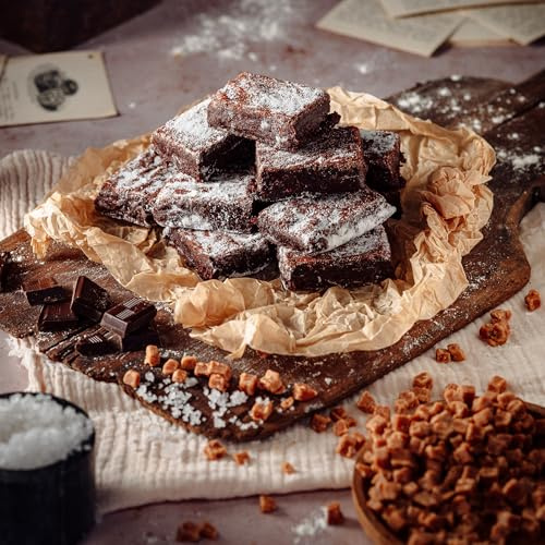 Wilfred's Salted Caramel Brownies 12-Pack - Rich Chocolate & Caramel Brownies Gift Box, Perfect for Birthdays, Anniversaries, and Special Occasions - Chocolate Gifts by Post - Letterbox Friendly
