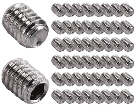 Diheohg 50 tornillos prisioneros M2,5 x 3 mm, acero inoxidable, hexágono interior, tuerca sin cabeza