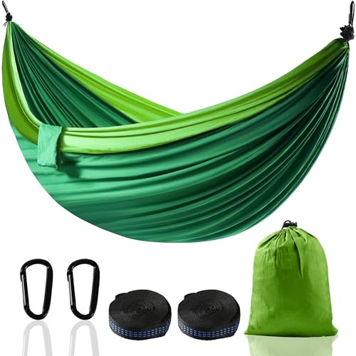 Hängematte XXL für 2 Personen 300 x 200 cm, Faltbar, Ultralight & Tragbar | Hängematte Outdoor mit 300 kg Tragkraft – Perfekt für Garten, Camping, Reisen, Balkon und Innenbereich