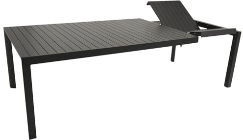 DEGAMO Gartentisch Ausziehtisch Lagos XL 195/255x120cm, Aluminium anthrazit, Outdoor wetterfest