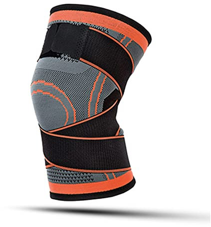 Volleyball Knieschoner Knieschützer Zahnspangen Frauen Männer Sport Unterstützung arthritische Gelenke Schutzfitness Kompressionshülse Protektoren Schutzhaube for Basketball Knieschoner(Orange,XL)