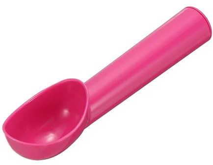 sourcing map Ice Cream Scoops, Fruit Spoons Watermelon Scooper Kitchen Tools for Ice Cream Yogurt Cupcake Melon Ball Red