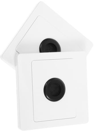 Holibanna 2 Piezas Tapa de roscado placa de interruptor de luz cubierta de salida de pared tapas de salida placa de pared decorativa interruptor cubre placa de pared AbS blanco