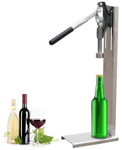Flaschenverschließmaschine, höhenverstellbare Kappenpresse mit 2 POM-Hülsen, ideal für selbstgebrautes Bier und Softdrinks