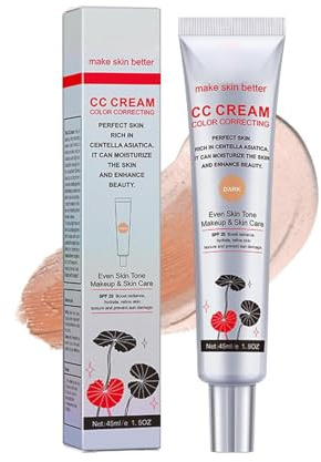 Color Correcting CC Cream - CC Creme mit Centella Asiatica - Concealer Skin Tint mit Voller Deckkraft - Full Coverage Make Up Fondation mit SPF 25 - Verbessert den Teint & die Hydratation - Light