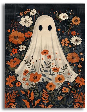 VAIIEYO 5D DIY Diamond Painting Halloween, Diamond Painting Adultos Fantasma, 5D Pintura Diamante, Diamond Art Diamante de Bordado Manualidades para decoración 30X40cm