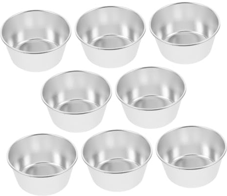 Cabilock 8pièces Moules à Mini Acier Au Antiadhésifs Pour Muffins Cupcakes Puddings Desserts Glaces