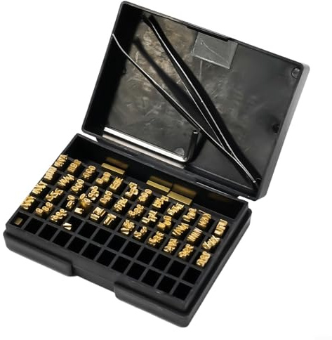 120 Stück Heißpräge Kupferbuchstaben 2x3x15mm für Thermobanddruckmaschine DY-8 HP-241 Datumsstempel Produktionsdatum Chargennummer