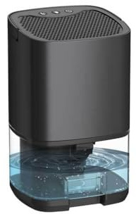 YIXANNX Essiccatore d'aria Soggiorno Deumidificatore Assorbitore di umidità elettrico Guardaroba Interni da viaggio Deumidificatore per interni con luce, Black, EU Plug