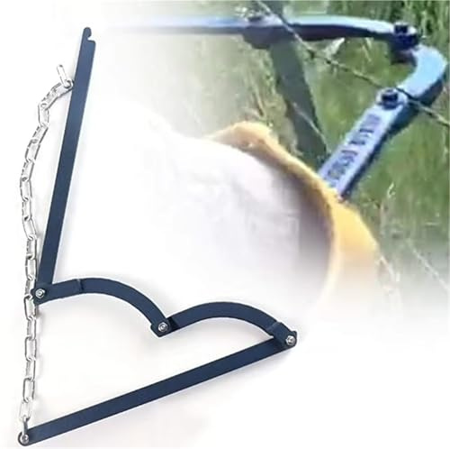 Strumento per recinzione resistente per collegamento a catena e filo spinato – Tenditore professionale da giardino in ferro per installazione e riparazione di recinzioni per fattorie, cavalli e prato