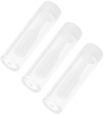 DOITOOL Bâtonnet Silicone Blanc pour Lentilles de Contact, Lot de 3 Sets de Sets, Manipulation Douce et Simple, Accessoires Indispensables pour Voyage Tube de Rangement Transparent