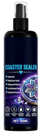 Colle Peinture Diamant Revêtement protecteur à séchage rapide 100 ml | Vaporisateur Fixateur Puzzles puzzles, sous-verres, œuvres d'art, projets DIY, maison, salon, chambre