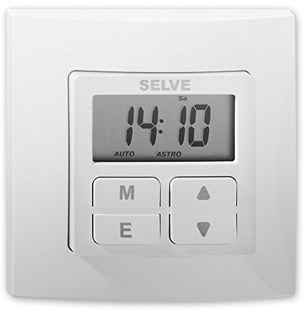 Smarttimer Plus, Zeitschaltuhr mit Astro-Abendfunktion, Urlaubsfunktion, Memory, Auto Sommer-/Winterzeit, Tages- oder Wochenuhr möglich, SELVE, Art.: 296500 + GRATIS EVEROXX®-Phasenprüfer