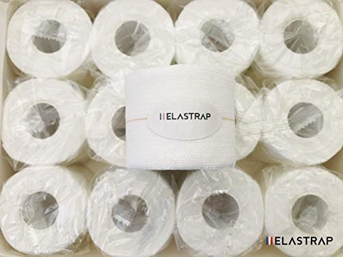 LOT Bande blanche médicale élastique adhésive - Bandelette Contention souple strapping sport - Bandage collant pour pathologies articulaires et ligamentaires entorses, luxations, tendinites... (6)
