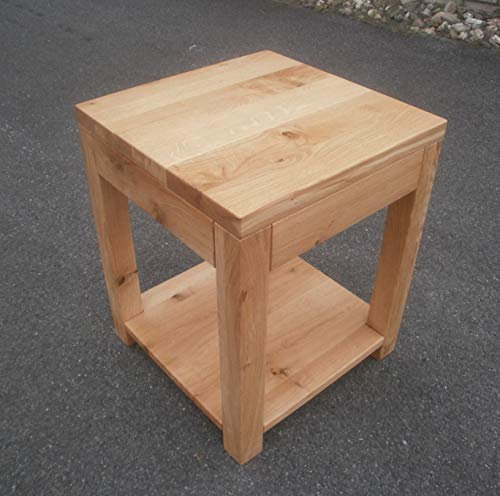 Martin Weddeling Beistelltisch Holztisch Wildeiche Asteiche massiv. Maße : 34x34x56cm hoch. Massanfertigung.