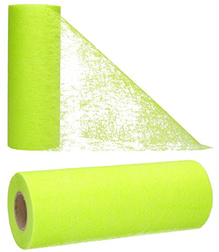 AmaCasa Vlies Tischband Tischläufer für Hochzeiten, Kommunionen, Taufen und Allen Feierlichkeiten Maße: 15cm/20m Rolle (Apfelgrün, Vlies)