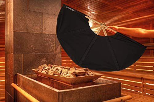 SAUNAGUT® Aufgussfächer (Mini/KLEIN, Schwarz)