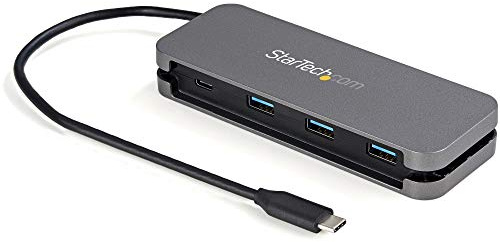 StarTech 4-Port USB-C Hub mit 3X USB-A und 1x USB-C, 5Gbps (HB30CM3A1CB) | USB 3.2 Gen 1, USB-betrieben, Tragbar, Adapter-Hub, 28, 5cm Kabel, Kabelmanagement, Reise