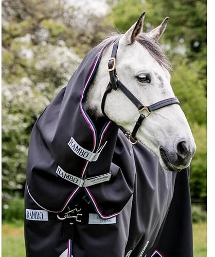 Horseware Rambo Supreme Hood 150g - Navy/Burgundy