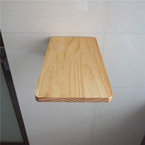 AZICYN Wandklapptisch unsichtbarer Computertisch aus Holz Wandklapptisch platzsparend mit Edelstahlhalterungen 50 x 60 cm (60 x 30 cm)