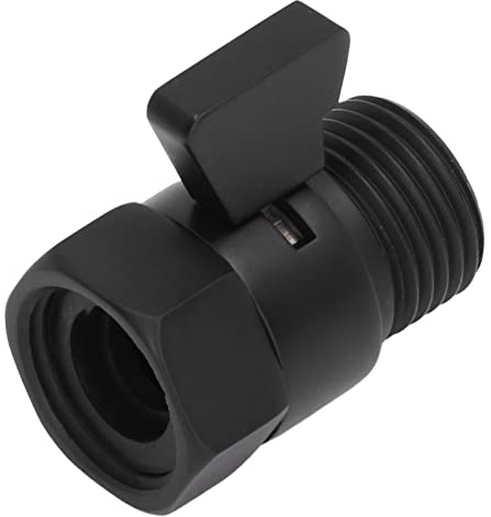 1/2 Inch Brass Stop Valve, Black Straight/Angle Shower Control | Shower Flow Controller,Water Pressure Regulation,Solid Brass, 90° Rotatable Handle, Bathroom Kitchen Plumbing