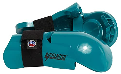 Pro Force Lightning Punches Sparring Gloves (Teal, Child Large - Knuckle Width 2.875-3.25)