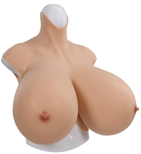 Brustprothese Künstliche Brust Silikonbrüste Brustprothese Baumwolle Gefüllt K Cup, Silikon Brüste Brustprothese Künstliche Brüste, Silikon Brust Brustplatte Fake Weiche Brustprothese, Elfenbein