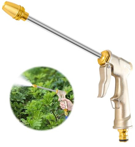 Doccetta da Giardino in Ottone, Tubo da Giardino in Metallo, Pistola a Spruzzo Lunga, Manico ad Alta Pressione da Giardino, Pistola ad Acqua ad Alta Pressione