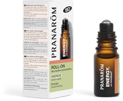 Pranarôm Aromaboost Energy Roll-on Olfactif Bio 5 ml | Pin sylvestre pour aider à réduire la sensation de fatigue. Testé sous contrôle dermatologique. Cure de 1 mois. Sans alcool.