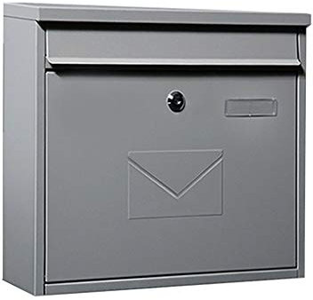 JDSHFEN Boîte aux Lettres, boîtes aux Lettres de sécurité murales verrouillables en Acier galvanisé de Style Anglais pour Maison et Appartement avec 2 clés pour Mur extérieur