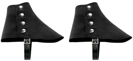 Harilla Gangster Gamaschen, Herren Gamaschen, Mittelalterliche Zwanziger Revival Gangster Schuhgamaschen, 1920er Jahre, Schwarz
