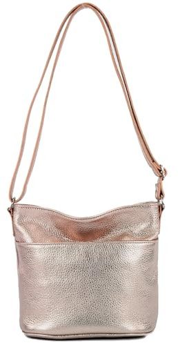 modamoda de T198 kleine Damen Leder Umhängetasche Schultertasche handmade in Italy