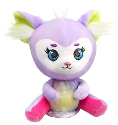 Bauer Spielwaren Shoulderkins - Tutti: Kuscheltier aus softem Plüsch, mit Magnet zum Platzieren auf der Schulter, lila (18040)