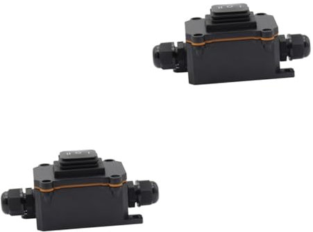 Hoement 2pcs Box Outdoor Junction Box Switch Electrical for Garden Road Led Light Compact Easy to Carry