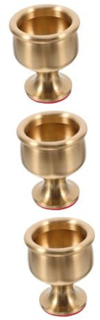 MUCKLILY 3pièces Tasse Bouddhiste Coupe Offrande Métallique Portative Idéale Pour Décor De Bureau Et Utilisation Quotidienne
