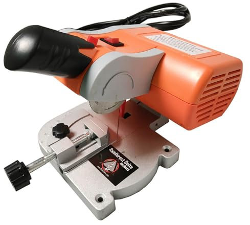 DRYIC Mini Sierra de Mesa, 7800r/min Kit de Mini Sierra de Corte de inglete de Mesa para Metal, Aluminio, Cobre, plástico y maderaÁngulo Ajustable
