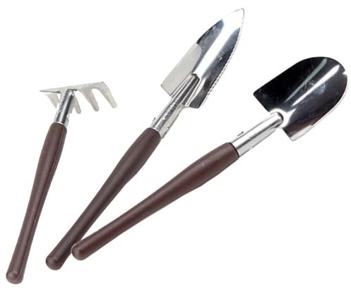 Happyyami 3stücke Teiliges Gartenwerkzeug-Set Mit Mini-Schaufel Und Rechen Rutschfester Kunststoffgriff Für Indoor Und Outdoor-pflanzenpflege Für Blumentöpfe Und Gartenarbeit