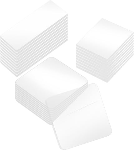sourcing map 30 cintas de doble cara resistentes, 3 tamaños, cinta adhesiva transparente nano cinta de montaje rectangular precortada, cinta de montaje extraíble para colgar cuadros para póster