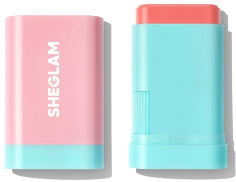 SHEGLAM Glass Glow Blush Stick Cream for Cheek and Lip, Waterproof Hydrating Tinted Solid Moisturizer Blendable Natural Grow Nude Face Blush Makeup-Stunner