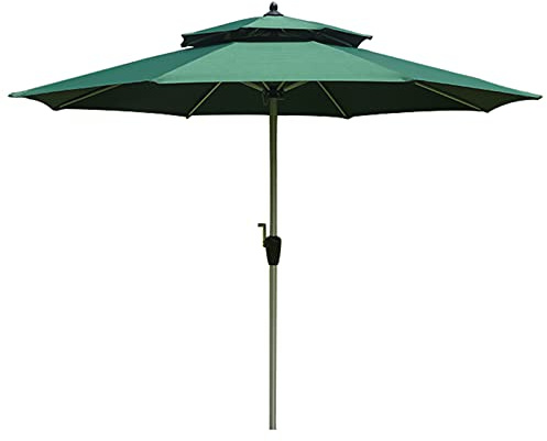 QYYZTQY extérieur Plage m, Grand imperméable Double Dessus, Poteau Aluminium, Tissu en Polyester 220 g, Parasol Rond, à l'exception de la Base