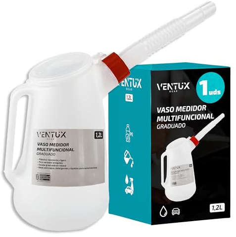 Jarra medidora 1,2 L con boquilla antigoteo – Graduada, resistente y versátil