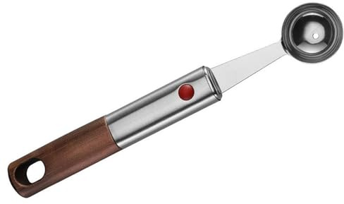 MOLUCKFU Scavino per Melone in Acciaio Inox Superficie Liscia, Facile da Usare per Palline di Melone e Gelato in Cucina o Negozi di Dolci