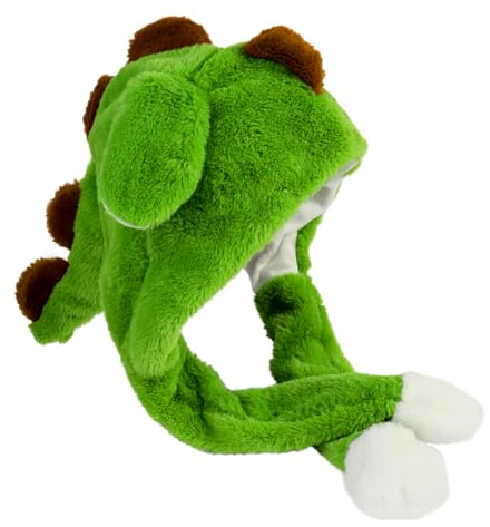 Huhaokejis Mütze mit ohren Dinosaurier, Niedlich Tierische Plüsch Mütze, Winter Warme Tiermütze für Winter Hut, Cosplay Geburtstags Weihnachts Halloween Geschenk für Erwachsene Kinder