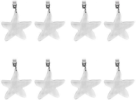 TEKEFT Set of 8 Stainless Steel Starfish Shaped Table Cover Tablecloth Weights