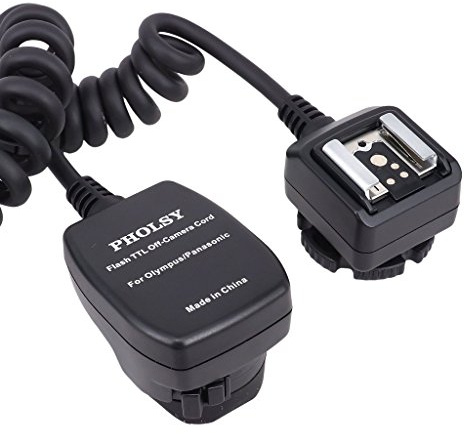 PHOLSY TTL Kamera Blitzkabel Blitz Zubehör Verbindungskabel kompatibel mit Olympus/Panasonic - 2 m, ähnlich FL-CB05