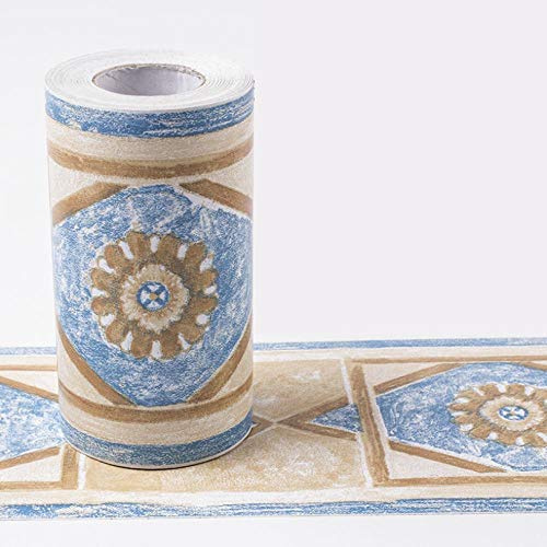 Borde del papel pintado Dibujo a lápiz Auto Adhesivo del Papel Pintado del PVC Cenefa autoadhesiva para decoración de pared de cocina baño 10.6cm X 1000cm