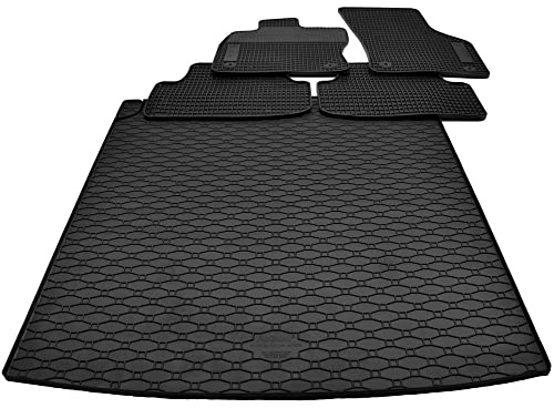 Mattenprofis Gummimatten+Kofferraum Set passend für VW Golf 8 VIII Variant | Baujahr ab 2020, Farbe schwarz, wasserundurchlässig, Automatten, Autofußmatten