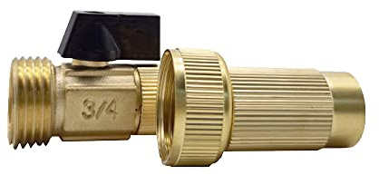tooloflife Garden Hose Quick Connector, 3/4 inch Brass Shut Off Valve Splitter Hose Connector (DN20) Water Hose Shut off Valves